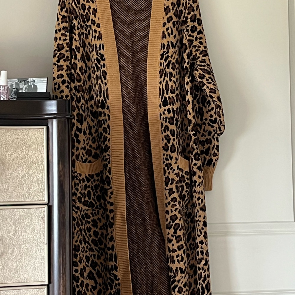 Torrid Leopard Print Cardigan - Brown and Black